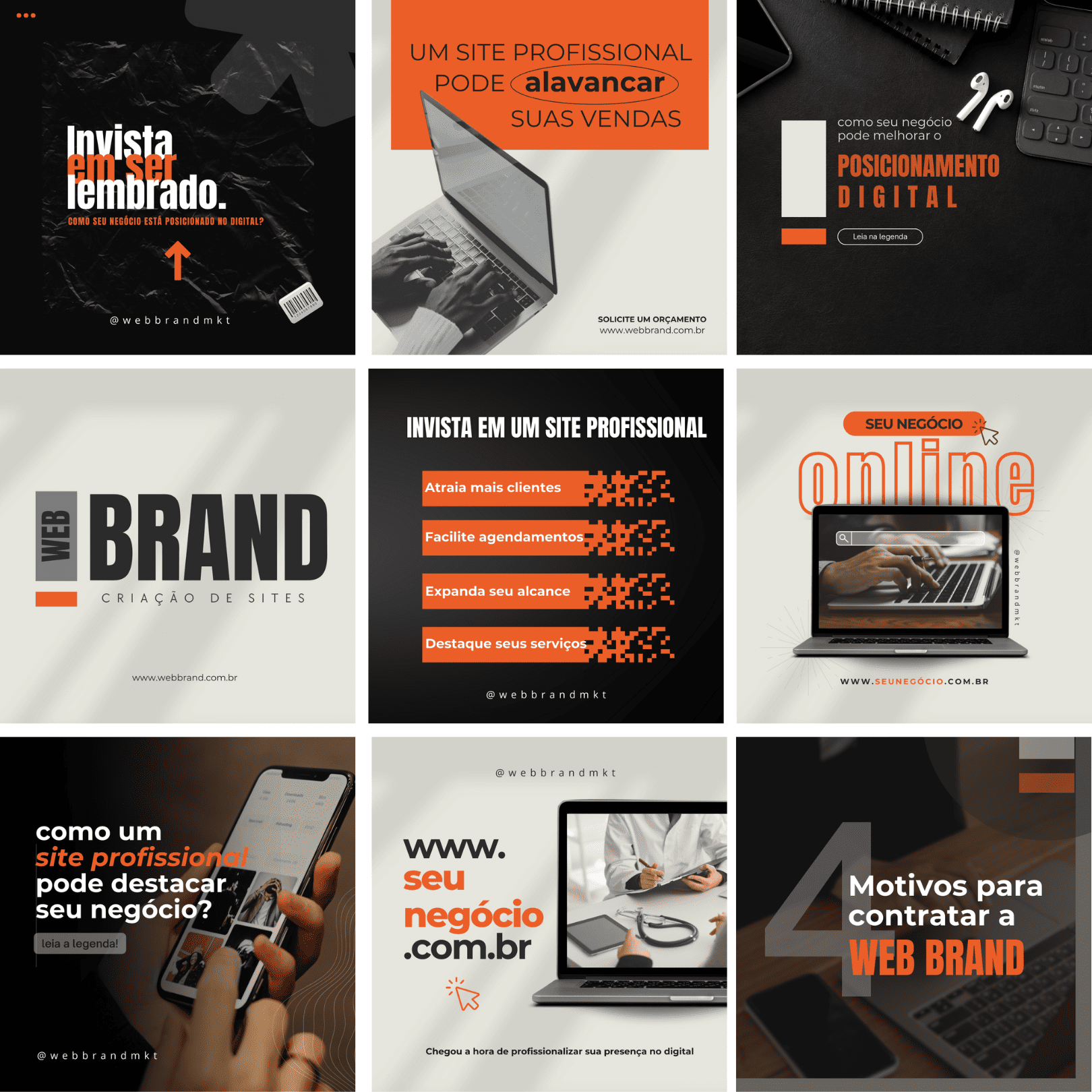 SIMULAÇÃO DE POSTS - WEB BRAND